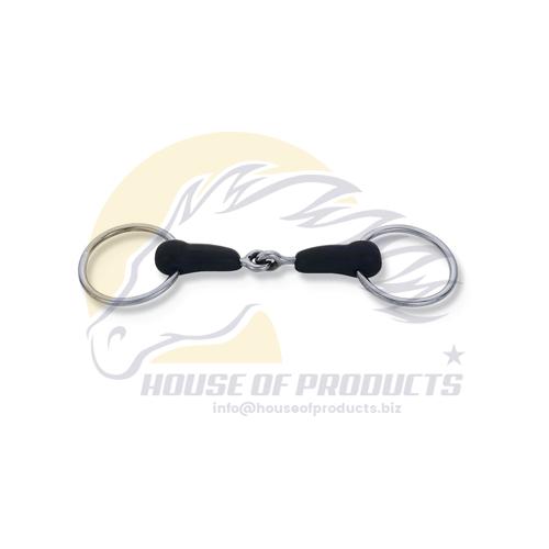  Loose Ring Rubber Covered Jointed Snaffle