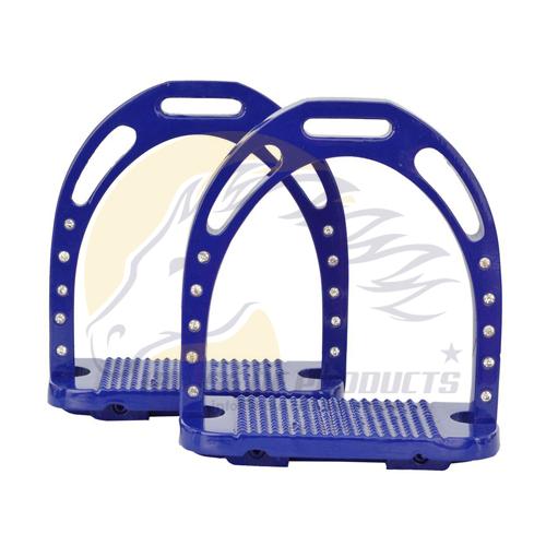 jin stirrups Blue color with crystals
