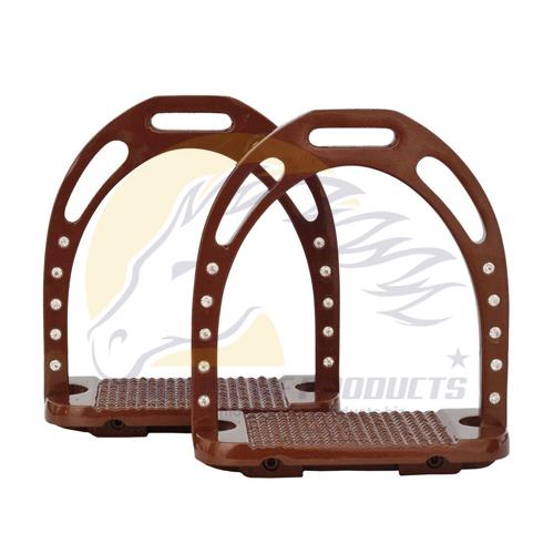 jin stirrups Brown color with crystals 