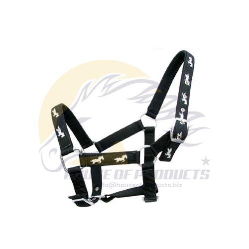 Nylon halter with riding horse style